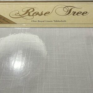 NWT Rose Tree Royal Linen Tablecloth 60x90 oblong